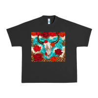 Pigment Black bull skull rose Urban Heavy Tee - TumblerDesignByShophia