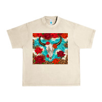 Sandshell bull skull rose Urban Heavy Tee - TumblerDesignByShophia