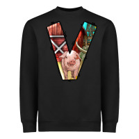 Black farm life alphabet lowercase letters v Heavyweight Sweatshirt - BundleAndBundleShop