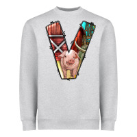Farm Life Alphabet Lowercase Letters V Heavyweight Sweatshirt | Teevron