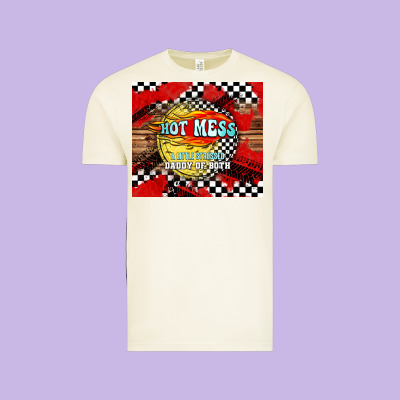 Hot Mess Daddy Of Both Vintage Tee Designed By Tumblerdesignbyshophia
