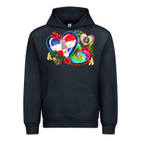 Navy western leopard  dominican republic  hearts Urban Hoodie - AdoDesignShop