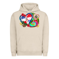 Pigment French Oak western leopard  dominican republic  hearts Urban Hoodie - AdoDesignShop