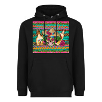 Black mexican tequila skull roses cactus sombrero Heavyweight Hoodie - Artiststas