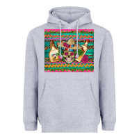 Heather Grey mexican tequila skull roses cactus sombrero Heavyweight Hoodie - Artiststas