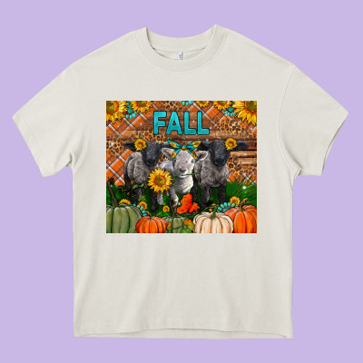 Fall Baby Lambs Heavy Core Tee Designed By Lillyallendesigns