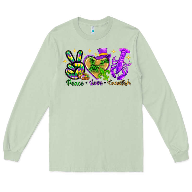 Peace Love Crawfish Long Sleeve Tee by HowdyJamesFarm | Teevron