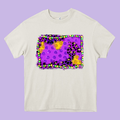 Mardi Gras Background Heavy Core Tee Designed By Jahusdesignshop
