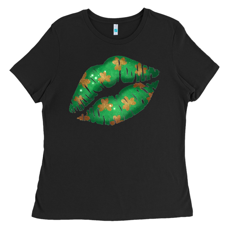 St. Patricks Day Green Lips Ladies Tee by Bettercallsaul | Teevron