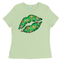 Matcha St. Patricks Day Green Lips Ladies Tee - Bettercallsaul