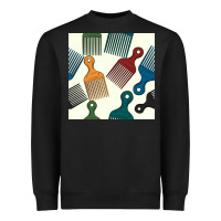Black afro combs seamless patterns Heavyweight Sweatshirt - BundleAndBundleShop