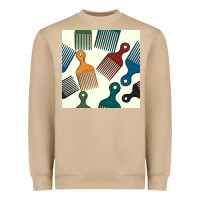Mushroom afro combs seamless patterns Heavyweight Sweatshirt - BundleAndBundleShop