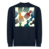 Navy afro combs seamless patterns Heavyweight Sweatshirt - BundleAndBundleShop