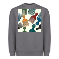 Storm afro combs seamless patterns Heavyweight Sweatshirt - BundleAndBundleShop
