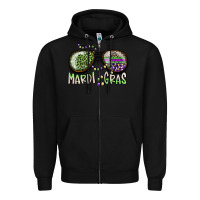 Black mardi gras Zipper Hoodie - SublimationCraftShop