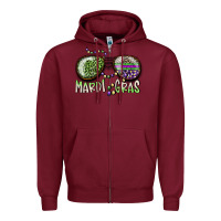Burgundy mardi gras Zipper Hoodie - SublimationCraftShop