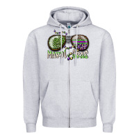 Heather Grey mardi gras Zipper Hoodie - SublimationCraftShop