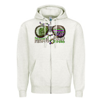 Oatmeal Heather mardi gras Zipper Hoodie - SublimationCraftShop