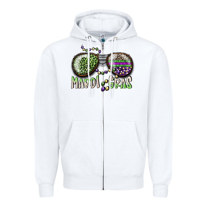 Mardi Gras Zipper Hoodie by SublimationCraftShop | Teevron
