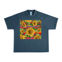 Midnight Navy mexican sunflowers Urban Heavy Tee - TumblerDesignByShophia