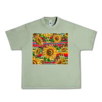 Oil Green mexican sunflowers Urban Heavy Tee - TumblerDesignByShophia