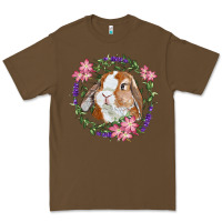 Cacao Bunny Face With Floral Wreath Premium Tee - RanaPortraitStore