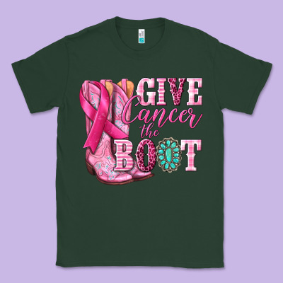 Give Cancer The Boot Classic Tee Designed By Nancycooperartshop