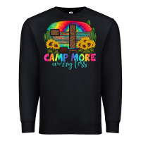 Black camp more worry less with caravan Premium Sweatshirt - Artiststas