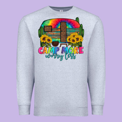 Camp More Worry Less With Caravan Premium Sweatshirt Designed By Artiststas