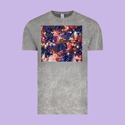 American Flag Sparkly  Tumbler Vintage Tee Designed By Howdyjamesfarm