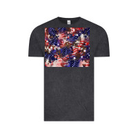 Vintage Black American flag sparkly  tumbler Vintage Tee - HowdyJamesFarm