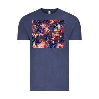 Vintage Denim American flag sparkly  tumbler Vintage Tee - HowdyJamesFarm
