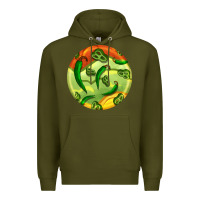 Army Green hispanic heritage month round earrings 1 Premium Hoodie - BundleAndBundleShop