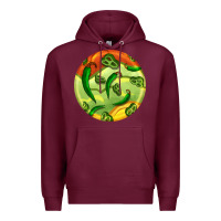 Burgundy hispanic heritage month round earrings 1 Premium Hoodie - BundleAndBundleShop