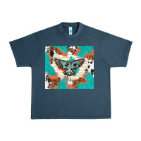 Midnight Navy freebird with leopard and cowhide pattern Urban Heavy Tee - TumblerDesignByShophia