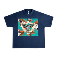 Navy freebird with leopard and cowhide pattern Urban Heavy Tee - TumblerDesignByShophia
