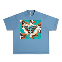 Pebble Blue freebird with leopard and cowhide pattern Urban Heavy Tee - TumblerDesignByShophia
