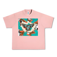 Salmon freebird with leopard and cowhide pattern Urban Heavy Tee - TumblerDesignByShophia
