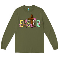 Army Green Easter crown of thorns Easter Day Long Sleeve Tee - HowdyJamesFarm