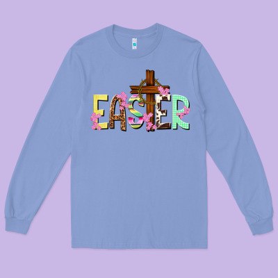 Easter Crown Of Thorns Easter Day Long Sleeve Tee Designed By Howdyjamesfarm