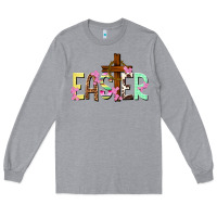 Heather Grey Easter crown of thorns Easter Day Long Sleeve Tee - HowdyJamesFarm