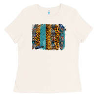 Bone Aztec Leopard Glitter Brushstrokes Ladies Tee - Bettercallsaul