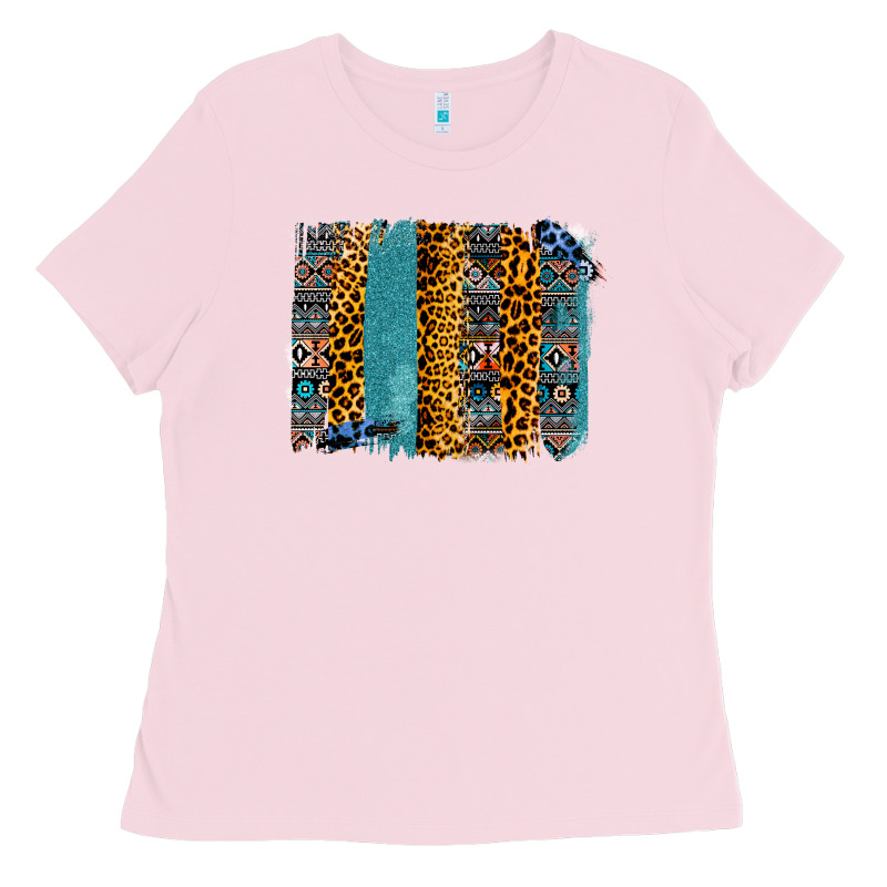 Aztec Leopard Glitter Brushstrokes Ladies Tee by Bettercallsaul | Teevron