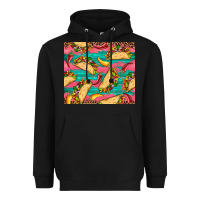 Black mexican taco paper glitter leopard wooden Heavyweight Hoodie - Artiststas