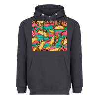 Mexican Taco Paper Glitter Leopard Wooden Heavyweight Hoodie | Teevron