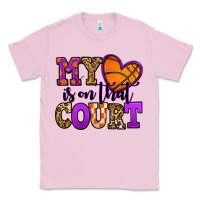 Bubblegum Pink my heart is on that court basketball Classic Tee - Jasminsmagicworld