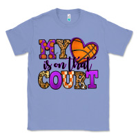 Colony Blue my heart is on that court basketball Classic Tee - Jasminsmagicworld