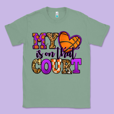 My Heart Is On That Court Basketball Classic Tee Designed By Jasminsmagicworld