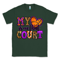 Sports Green my heart is on that court basketball Classic Tee - Jasminsmagicworld