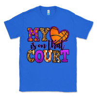 True Royal my heart is on that court basketball Classic Tee - Jasminsmagicworld
